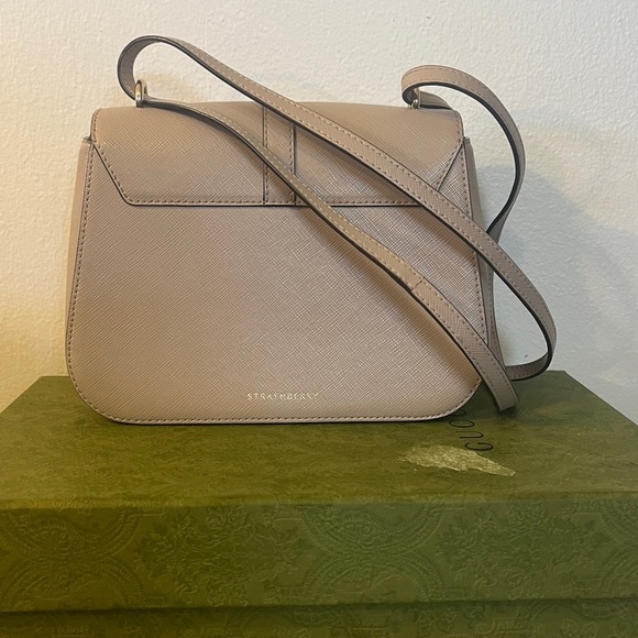 Strathberry S Convertible Shoulder / Crossbody Flap Bag in Cappuccino - Picture 3 of 12